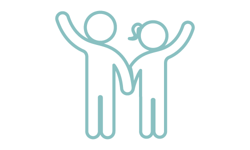 Människor håller handen