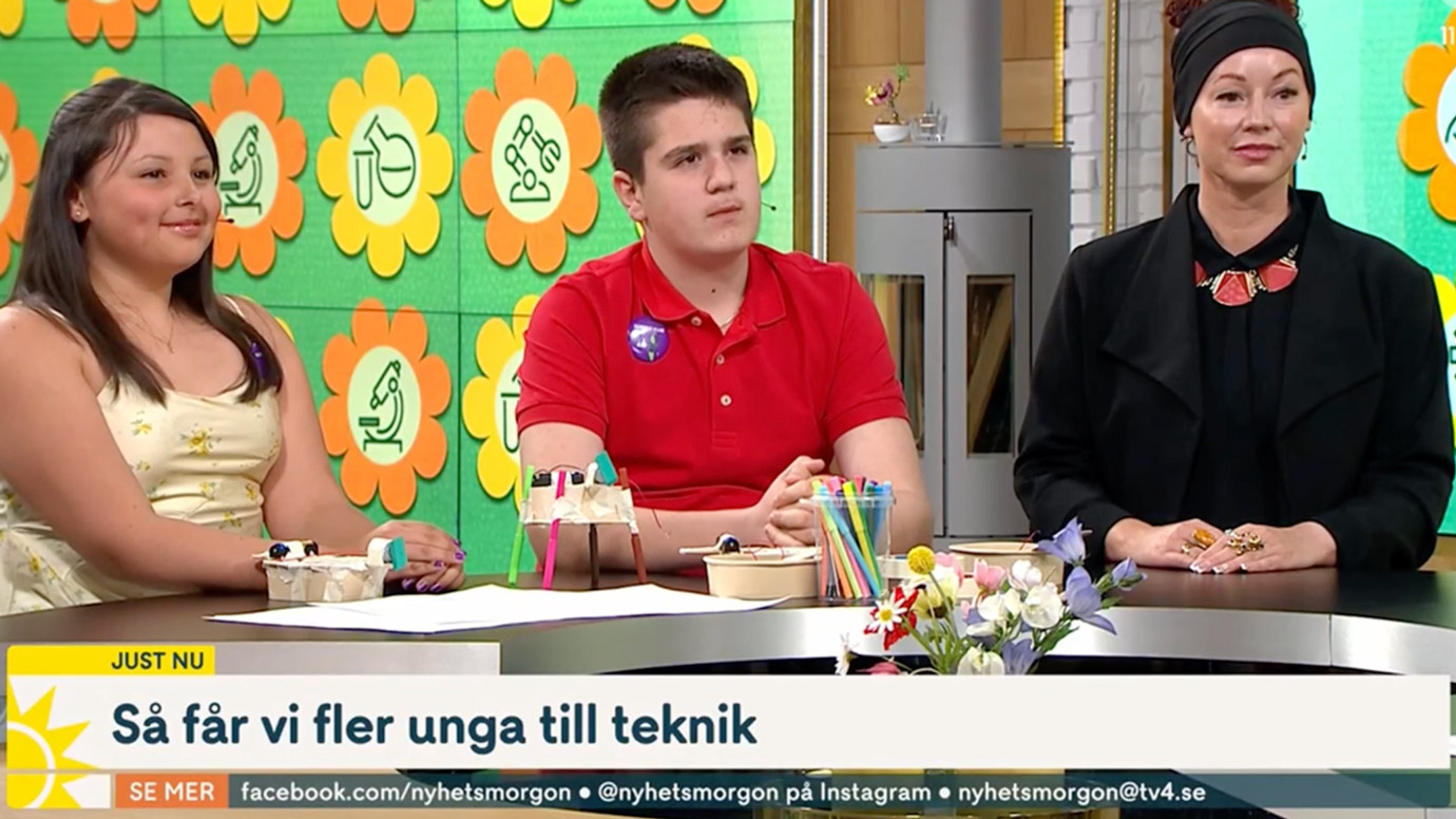 Cassandra, Filip och doktor Ulrika Sultan i TV4 Nyhetsmorgon