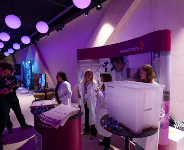 AstraZenecas monter under Framtidsforum.