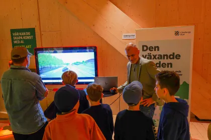 Stadsbyggnadsförvaltningens monter under Innovationsutmaningen.