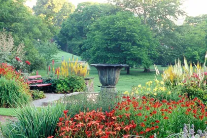 Perennrabatten i Botaniska trädgården.