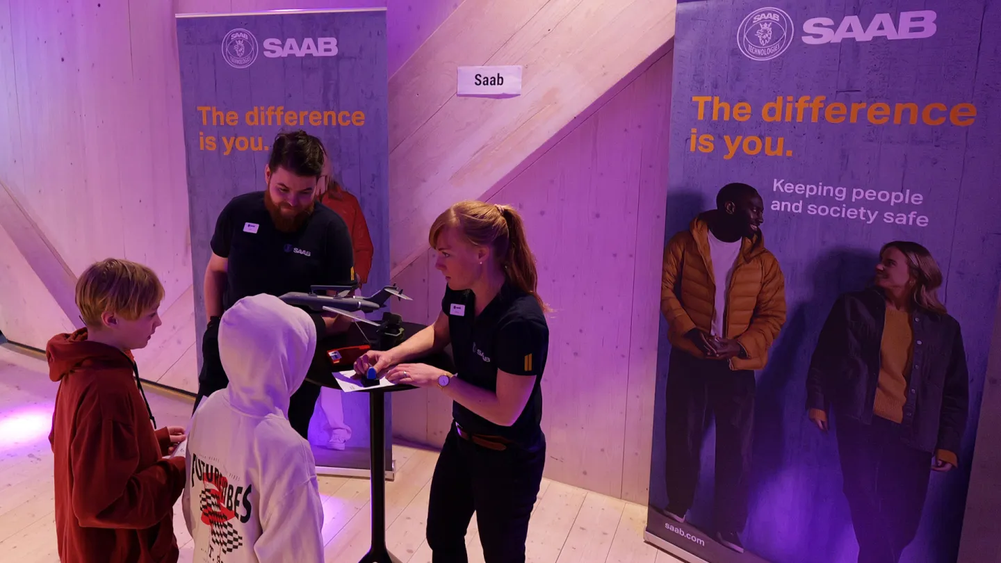 Saabs monter under Innovationsutmaningen 2026.